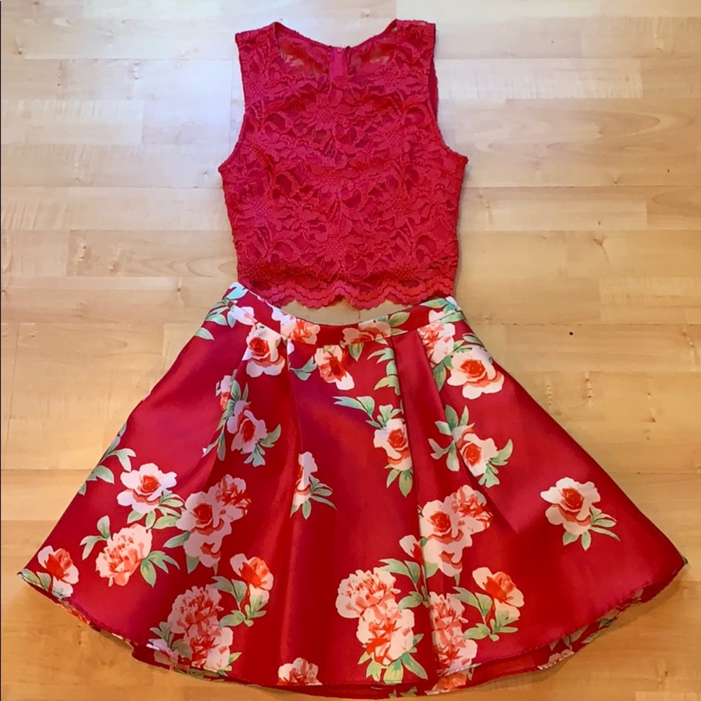 Windsor Homecoming Formal Dress, Pink Floral